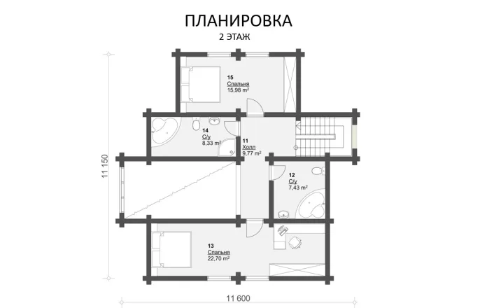 Планировка 2 этаж